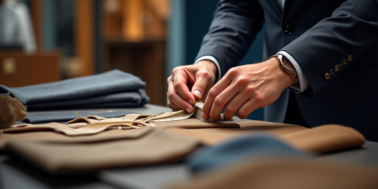 Ironthread Attire bespoke tailoring process with measuring tape and fabric swatches